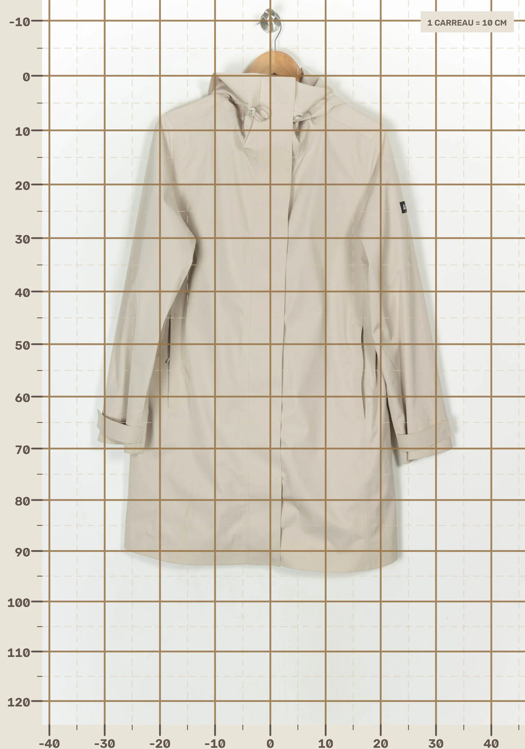 Imperméable à Capuche Beige - Taille L/40 de la marque Aigle | PARAD124064 - Vendu par Paradigme - Image 4