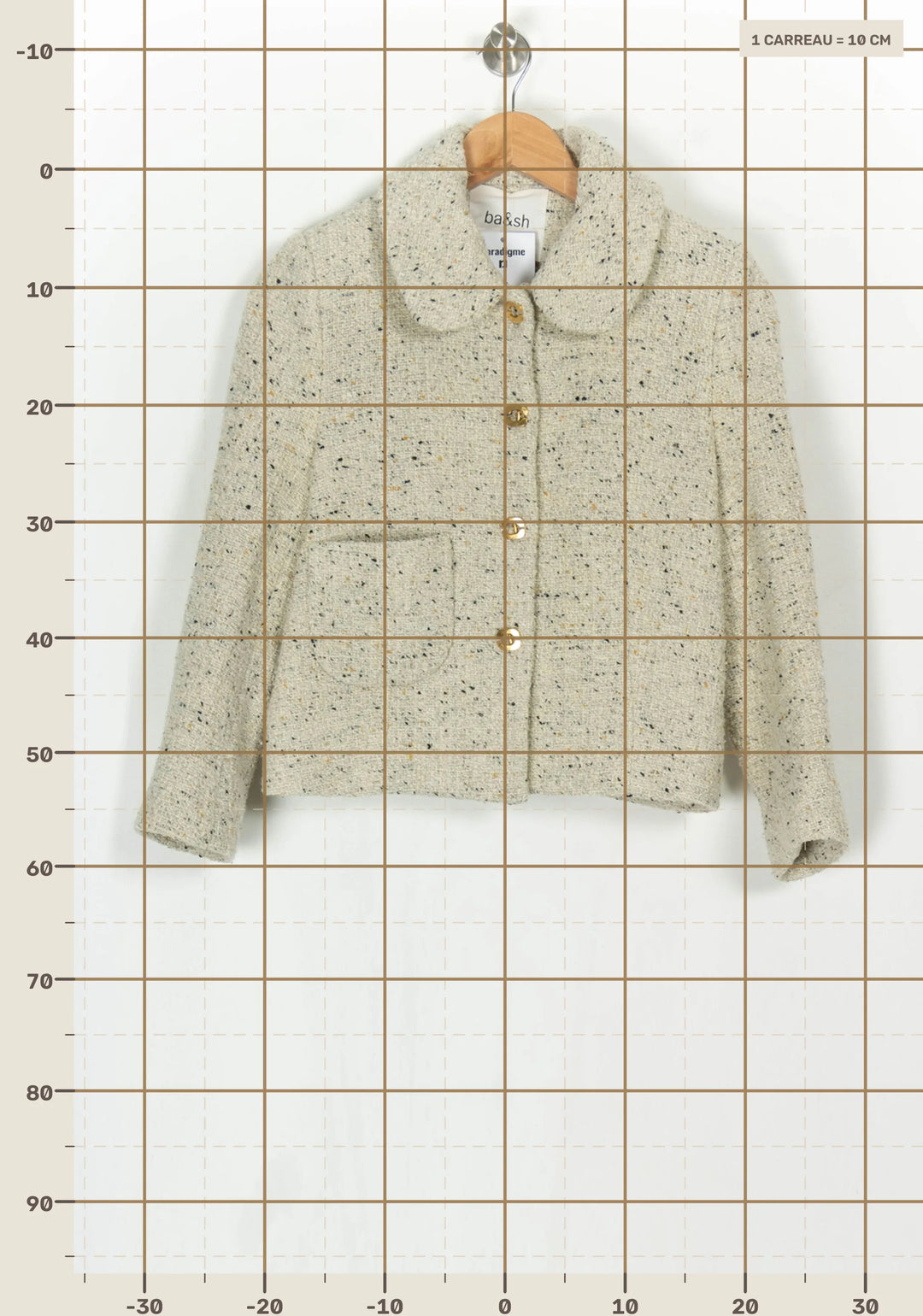 Veste Beige - Taille S/36 de la marque ba&amp;sh | PARAD124068 - Vendu par Paradigme - Image 4