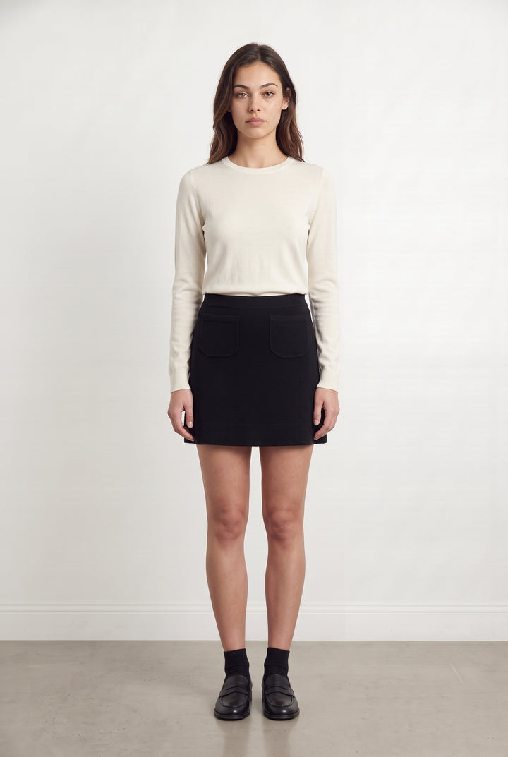 Jupe Courte Noire - Taille XS/34 de la marque Claudie Pierlot | PARAD124069 - Vendu par Paradigme - Image 1