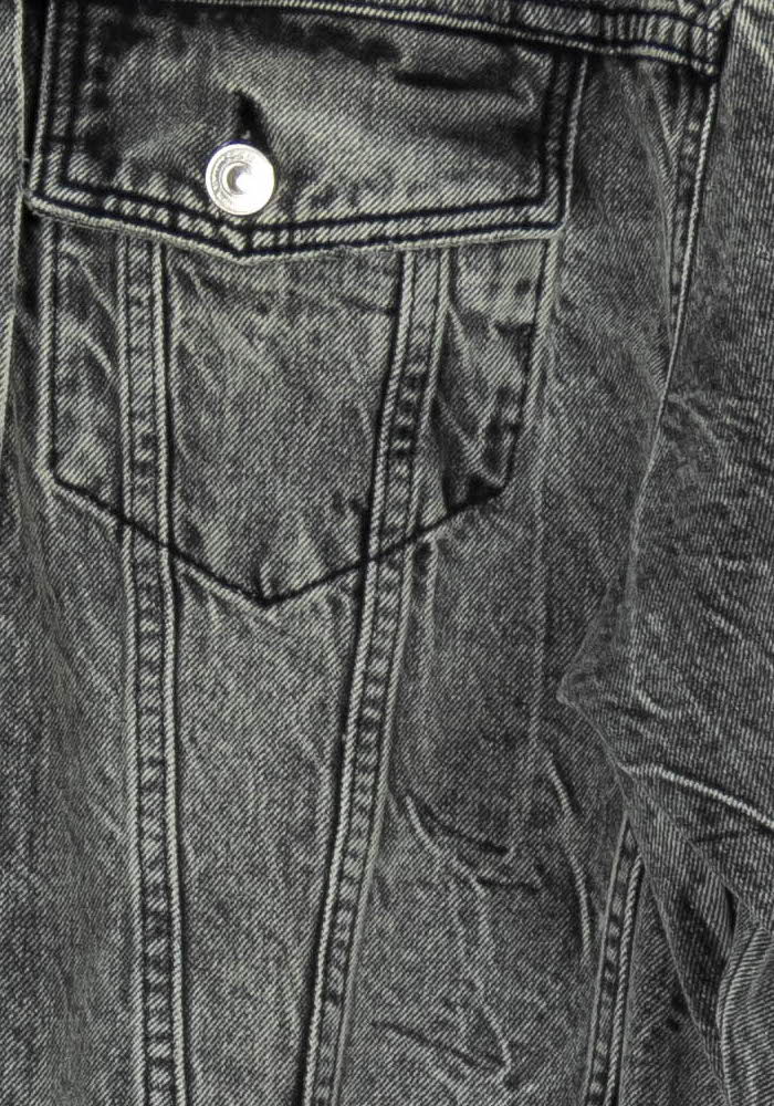 Veste En Jean Grise - Taille XS/34 de la marque All Saints | PARAD124072 - Vendu par Paradigme - Image 3