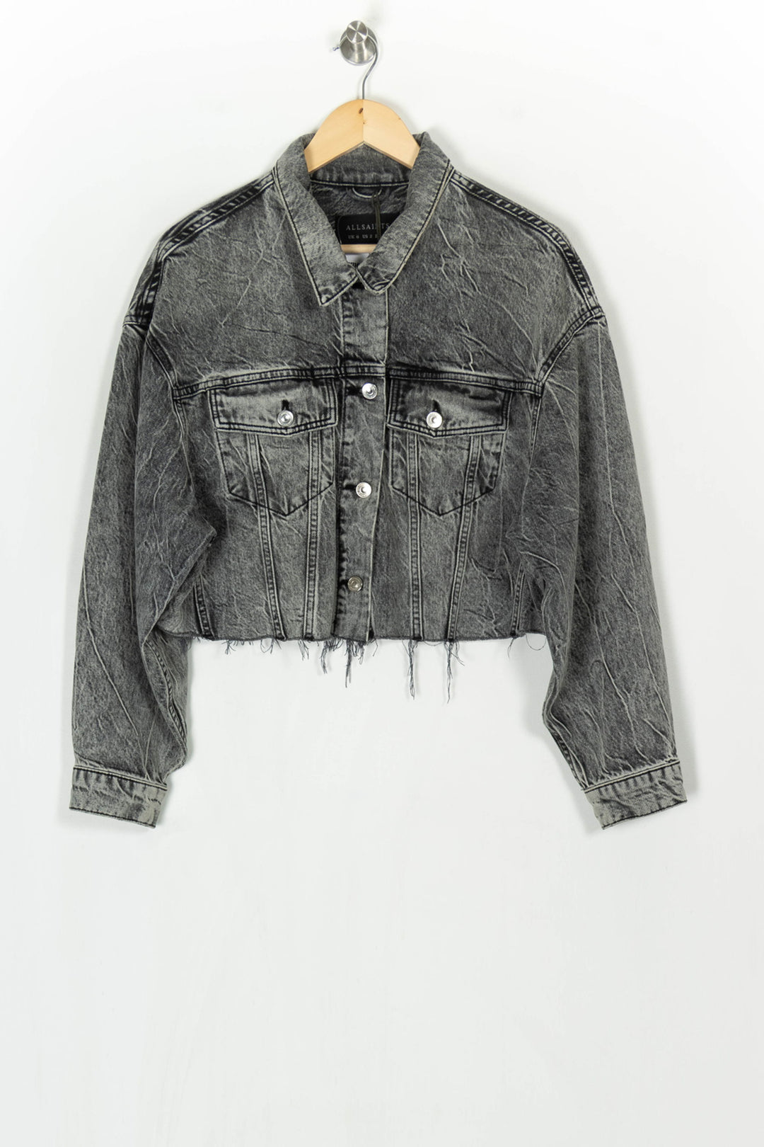 Veste En Jean Grise - Taille XS/34 de la marque All Saints | PARAD124072 - Vendu par Paradigme - Image 2