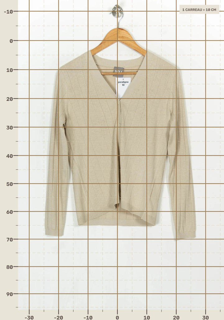 Cardigan Beige - Taille XS/34 de la marque Max Mara | PARAD124073 - Vendu par Paradigme - Image 4