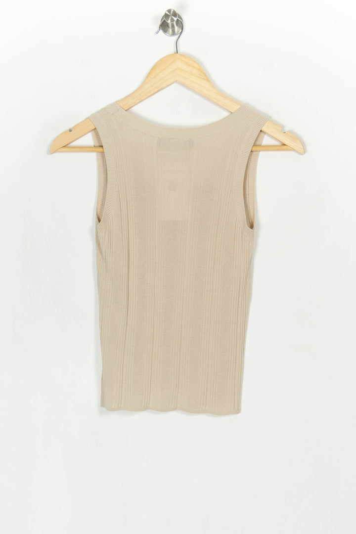 Débardeur Beige - Taille XS/34 de la marque Max Mara | PARAD124075 - Vendu par Paradigme - Image 5