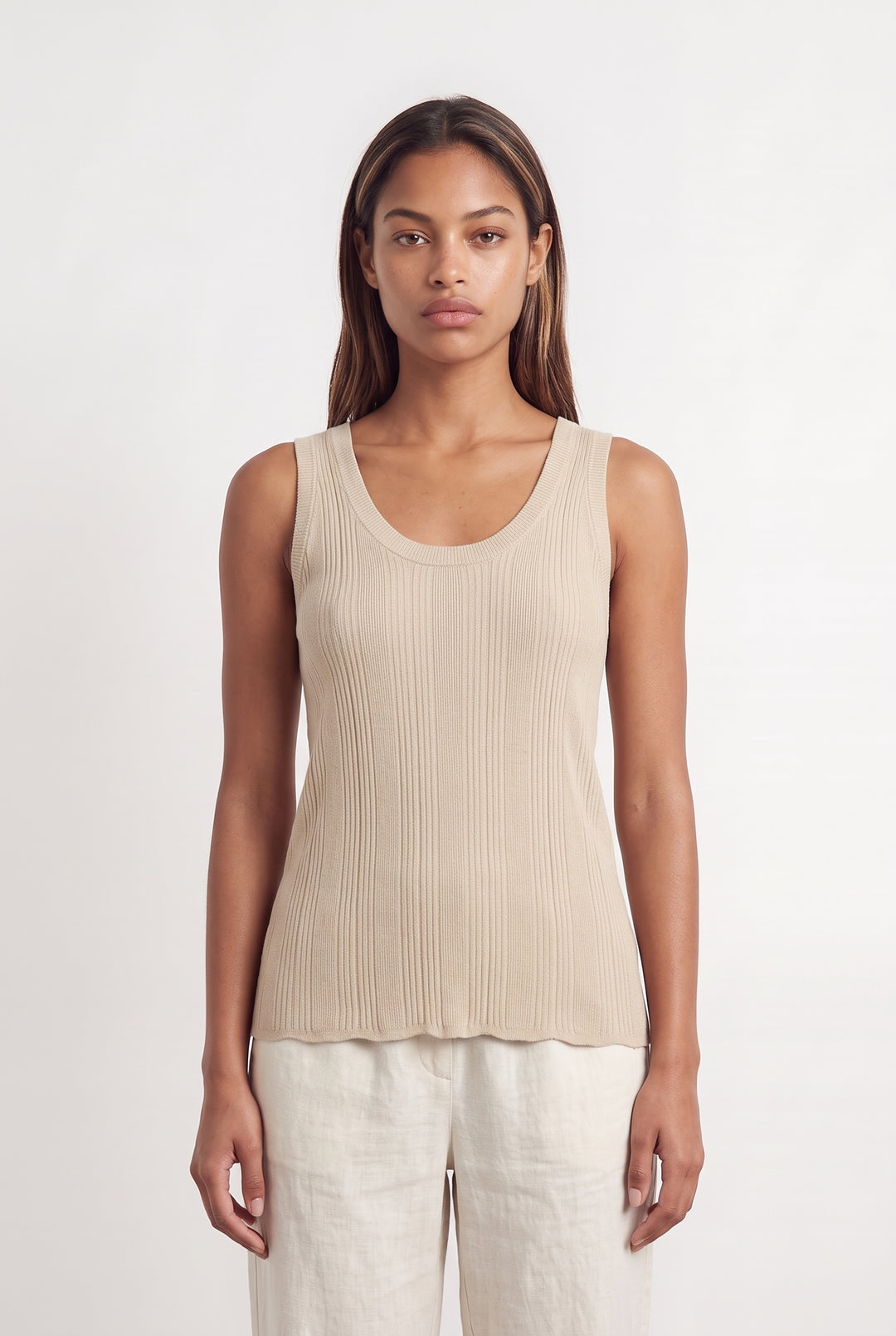 Débardeur Beige - Taille XS/34 de la marque Max Mara | PARAD124075 - Vendu par Paradigme - Image 1