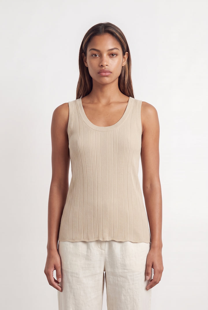 Débardeur Beige - Taille XS/34 de la marque Max Mara | PARAD124075 - Vendu par Paradigme - Image 1
