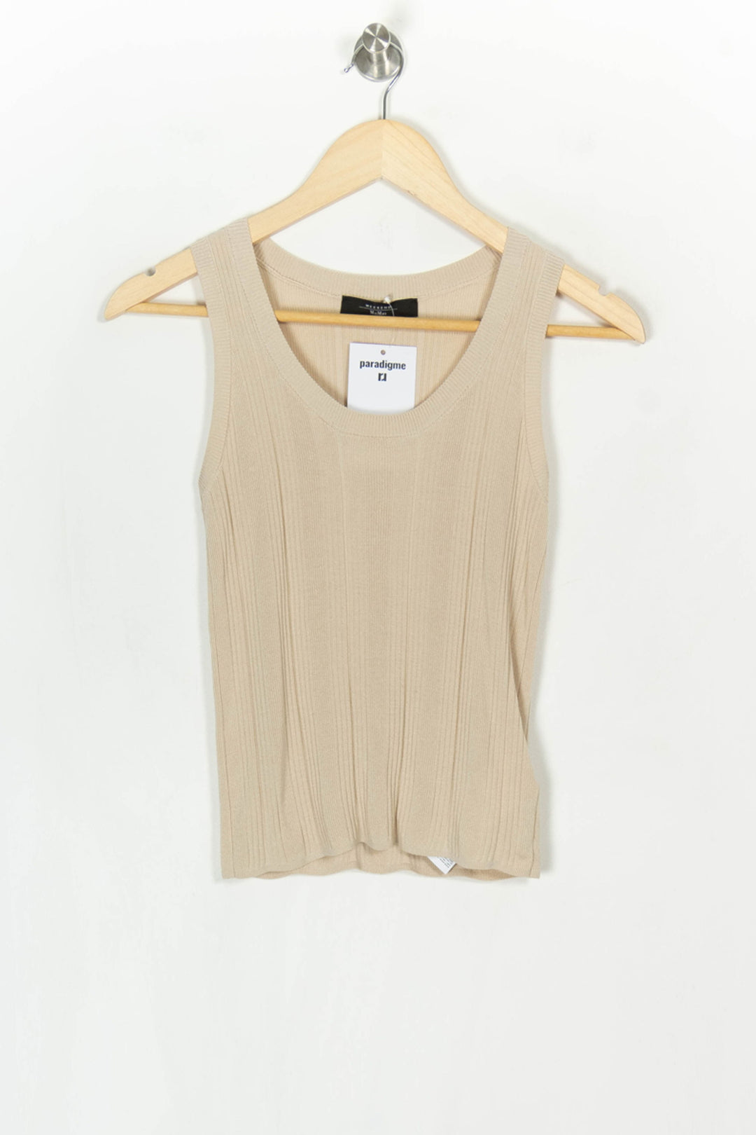 Débardeur Beige - Taille XS/34 de la marque Max Mara | PARAD124075 - Vendu par Paradigme - Image 2