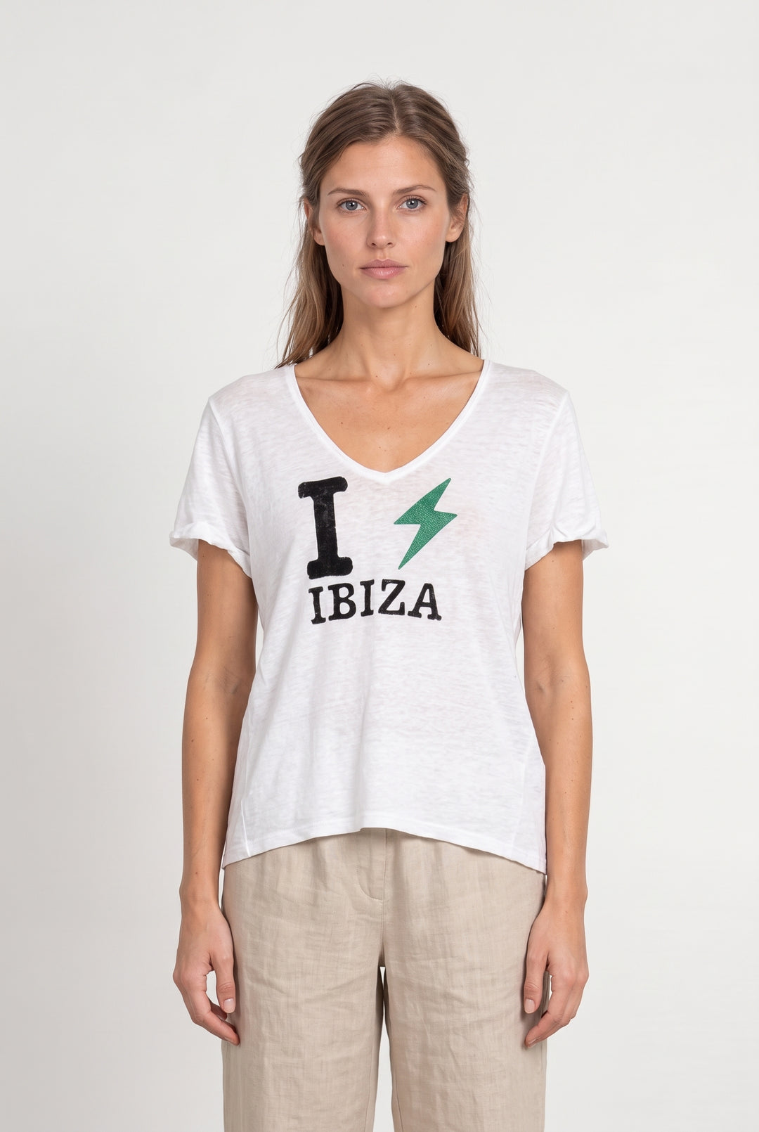 T-Shirt Blanc - Taille S/36 de la marque IKKS | PARAD124079 - Vendu par Paradigme - Image 1