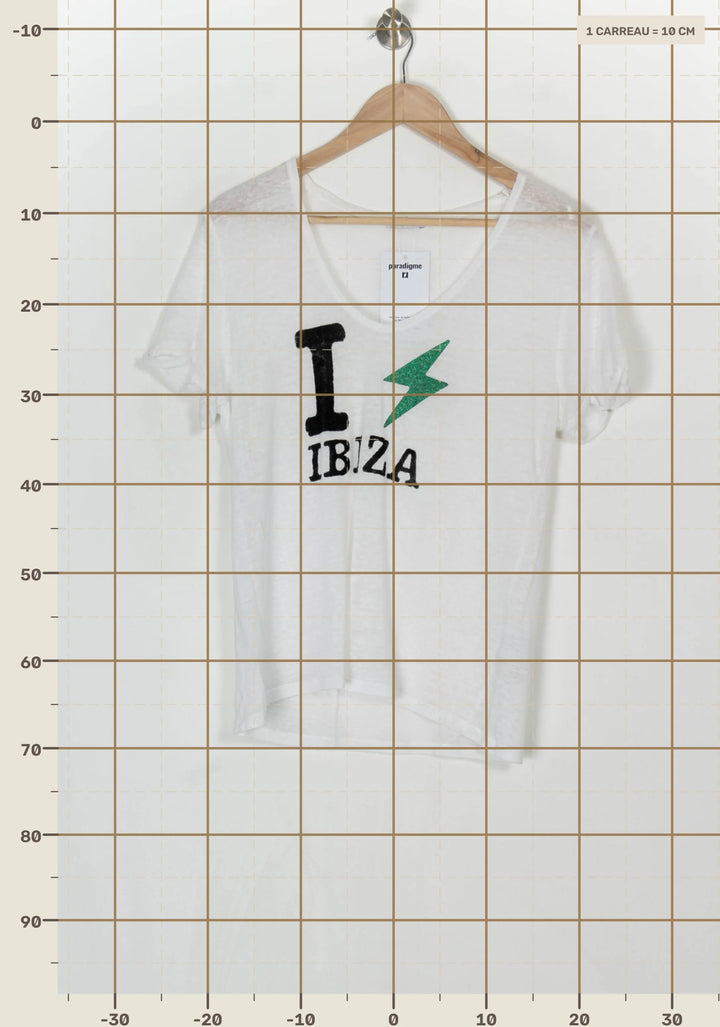 T-Shirt Blanc - Taille S/36 de la marque IKKS | PARAD124079 - Vendu par Paradigme - Image 4
