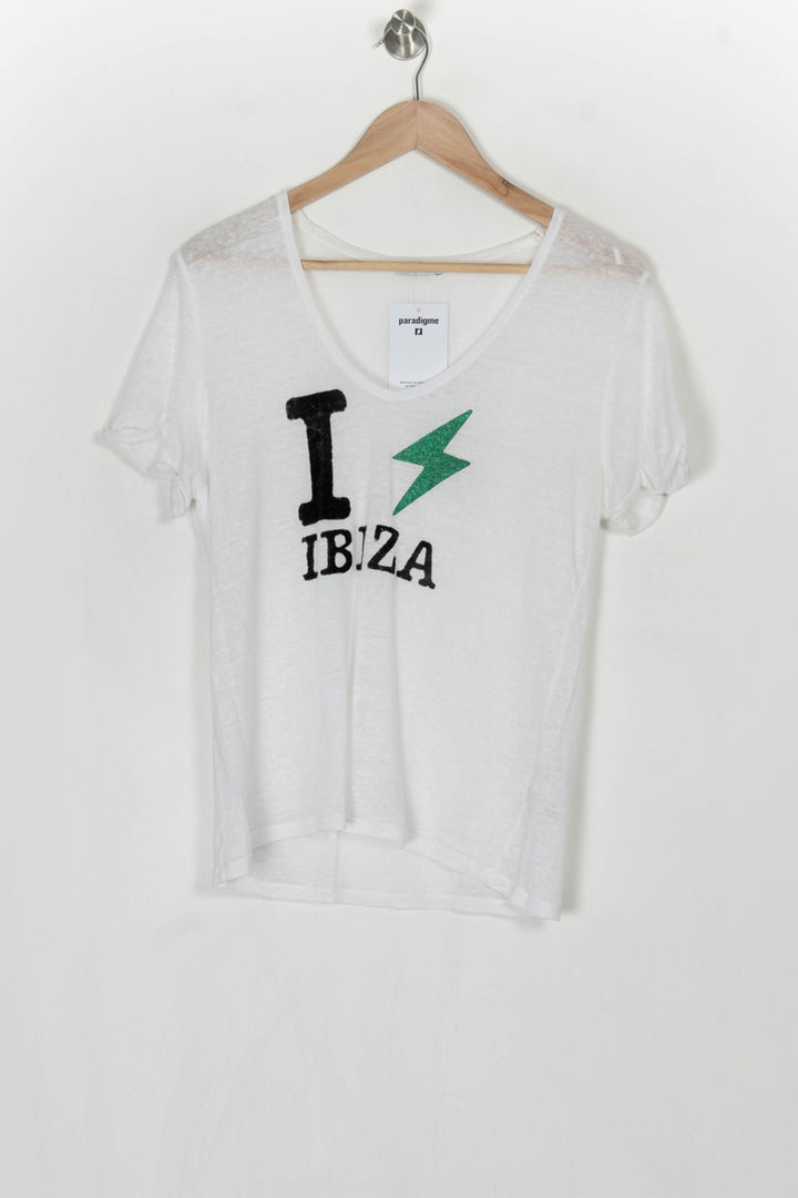 T-Shirt Blanc - Taille S/36 de la marque IKKS | PARAD124079 - Vendu par Paradigme - Image 2