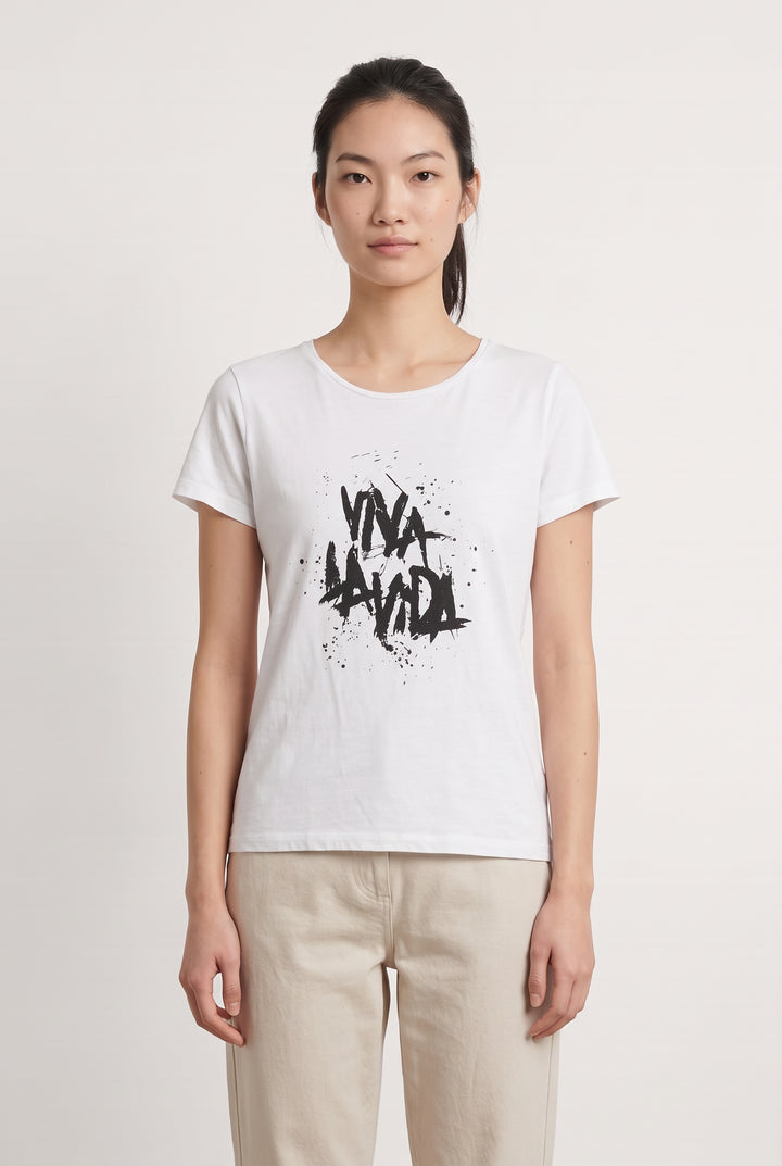 Tee-shirt Blanc et Noir - Taille M/38 de la marque IKKS | PARAD124080 - Vendu par Paradigme - Image 1