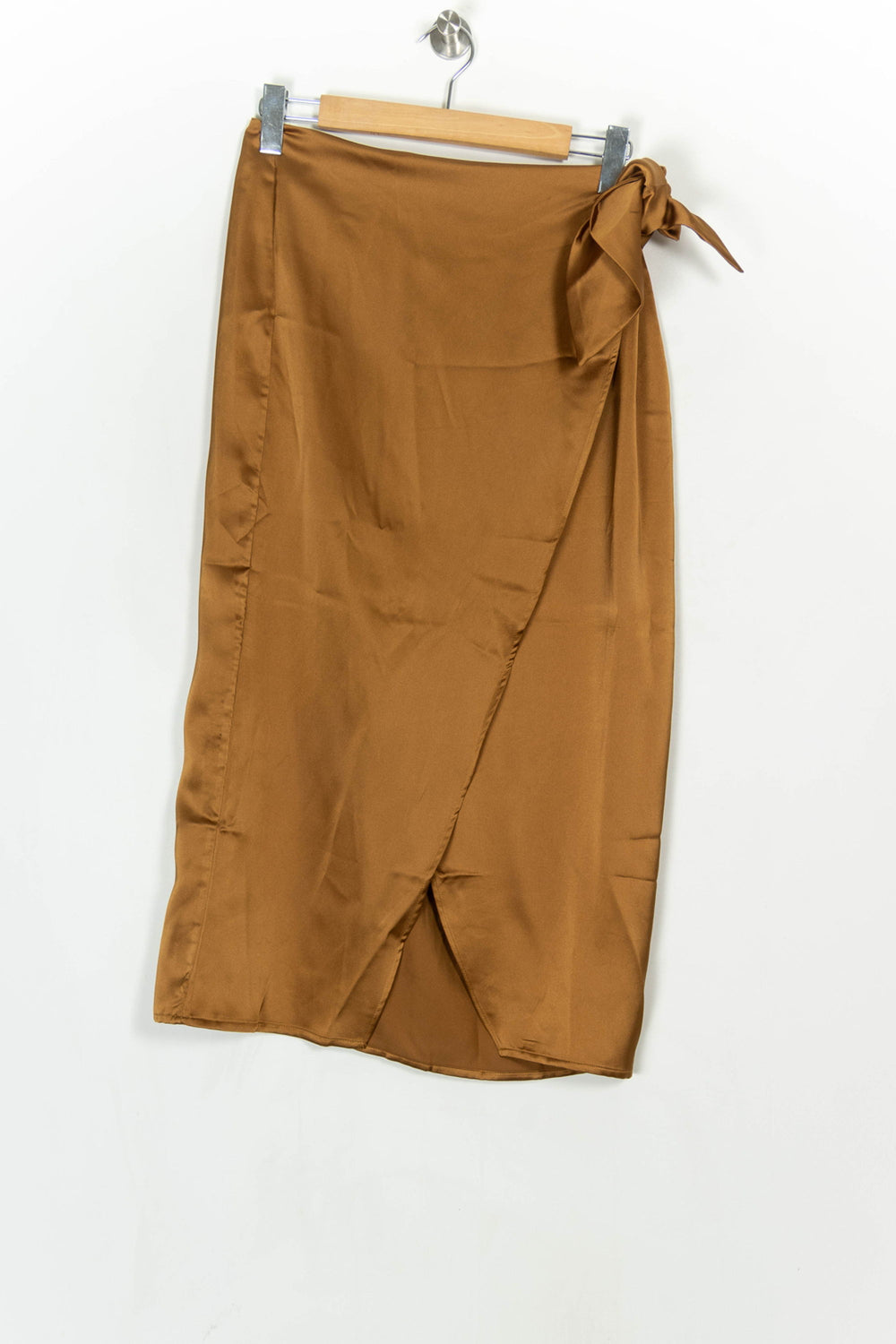 Jupe Portefeuille Marron - Taille L/40 de la marque La Redoute Collections | PARAD124087 - Vendu par Paradigme - Image 2