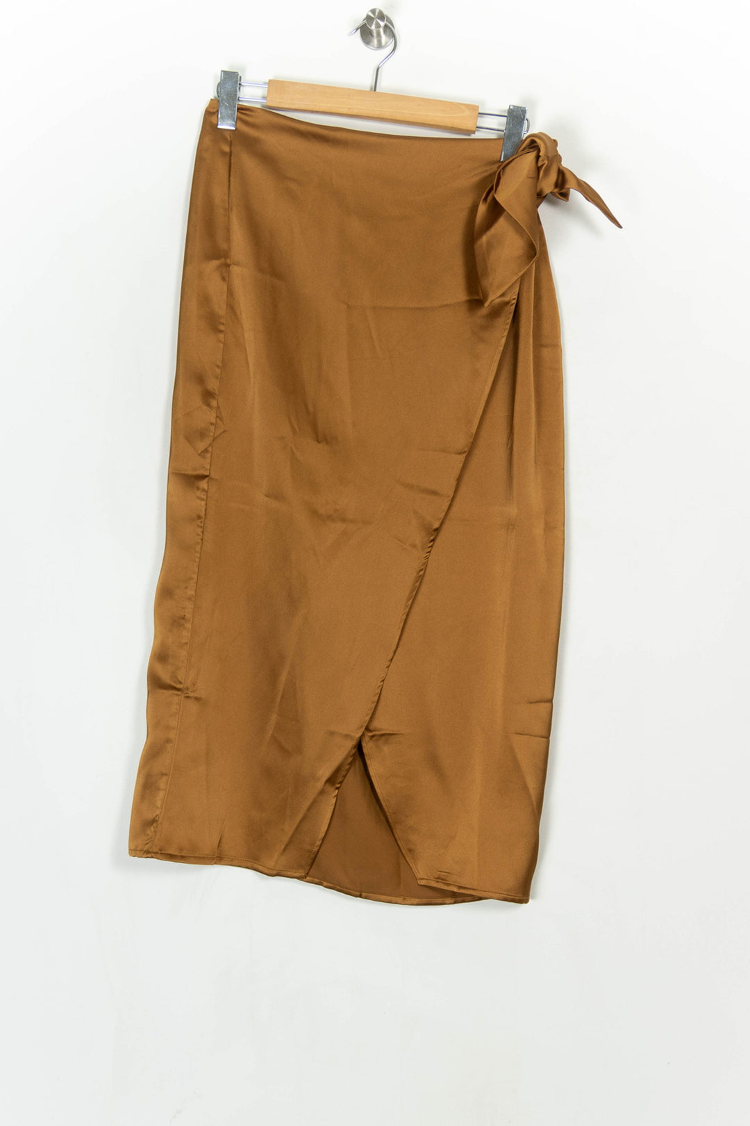 Jupe Portefeuille Marron - Taille L/40 de la marque La Redoute Collections | PARAD124087 - Vendu par Paradigme - Image 2