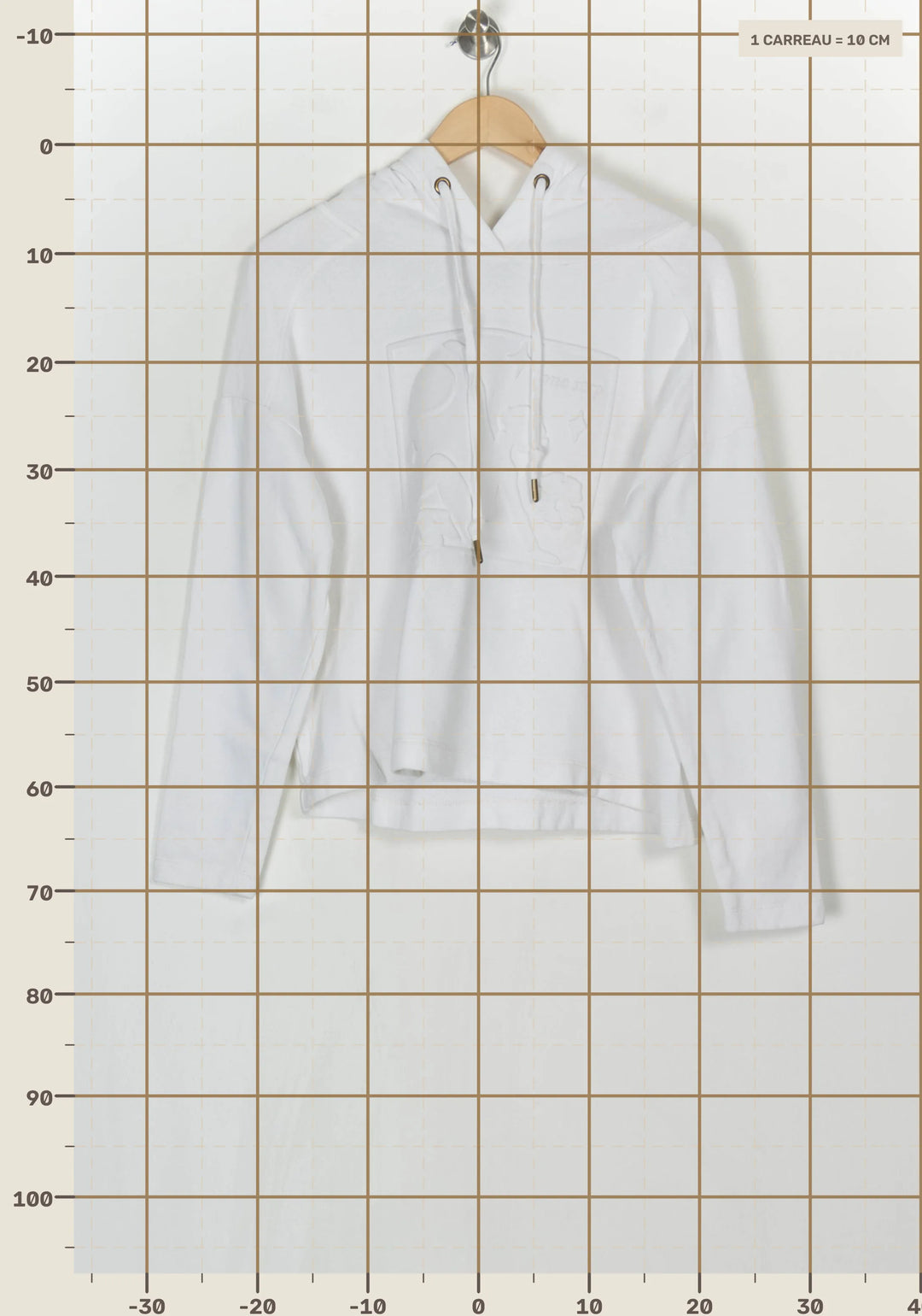 Sweat À Capuche Blanc - Taille S/36 de la marque One Step | PARAD124088 - Vendu par Paradigme - Image 4