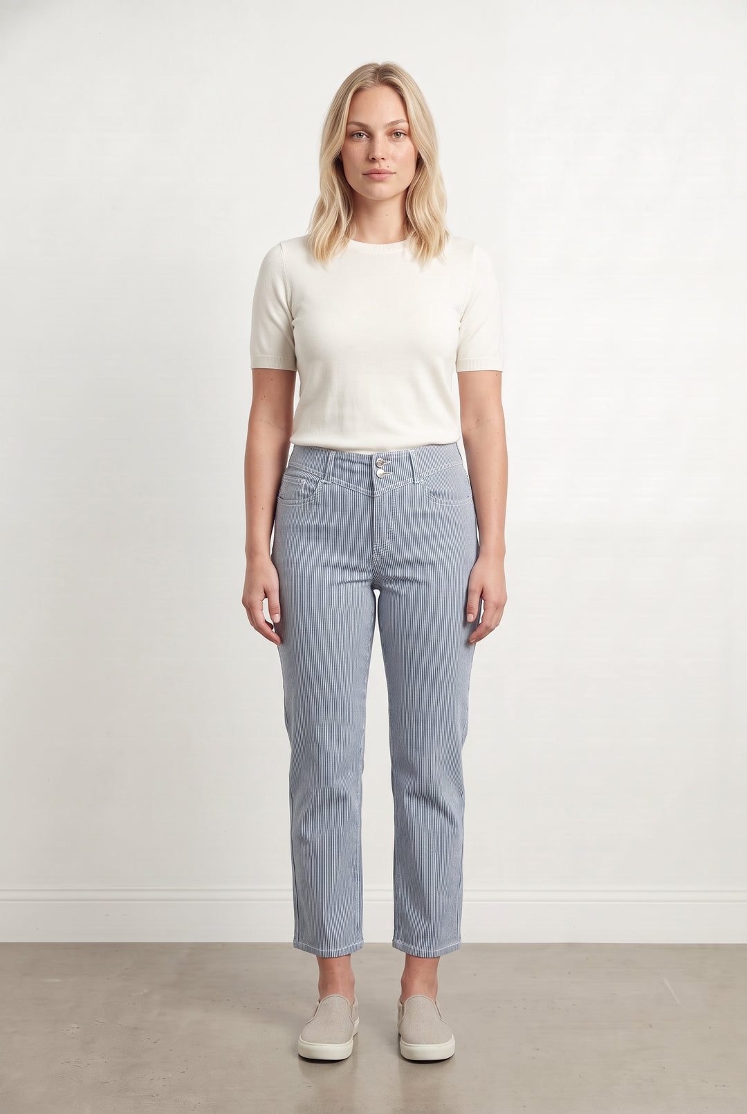 Jean Blanc et Bleu - Taille L/40 de la marque IKKS | PARAD124092 - Vendu par Paradigme - Image 1