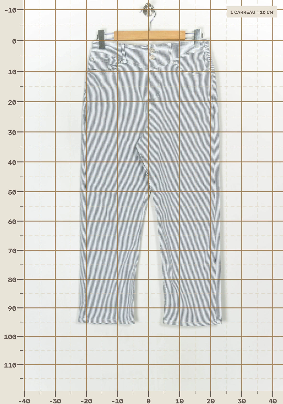 Jean Blanc et Bleu - Taille L/40 de la marque IKKS | PARAD124092 - Vendu par Paradigme - Image 4
