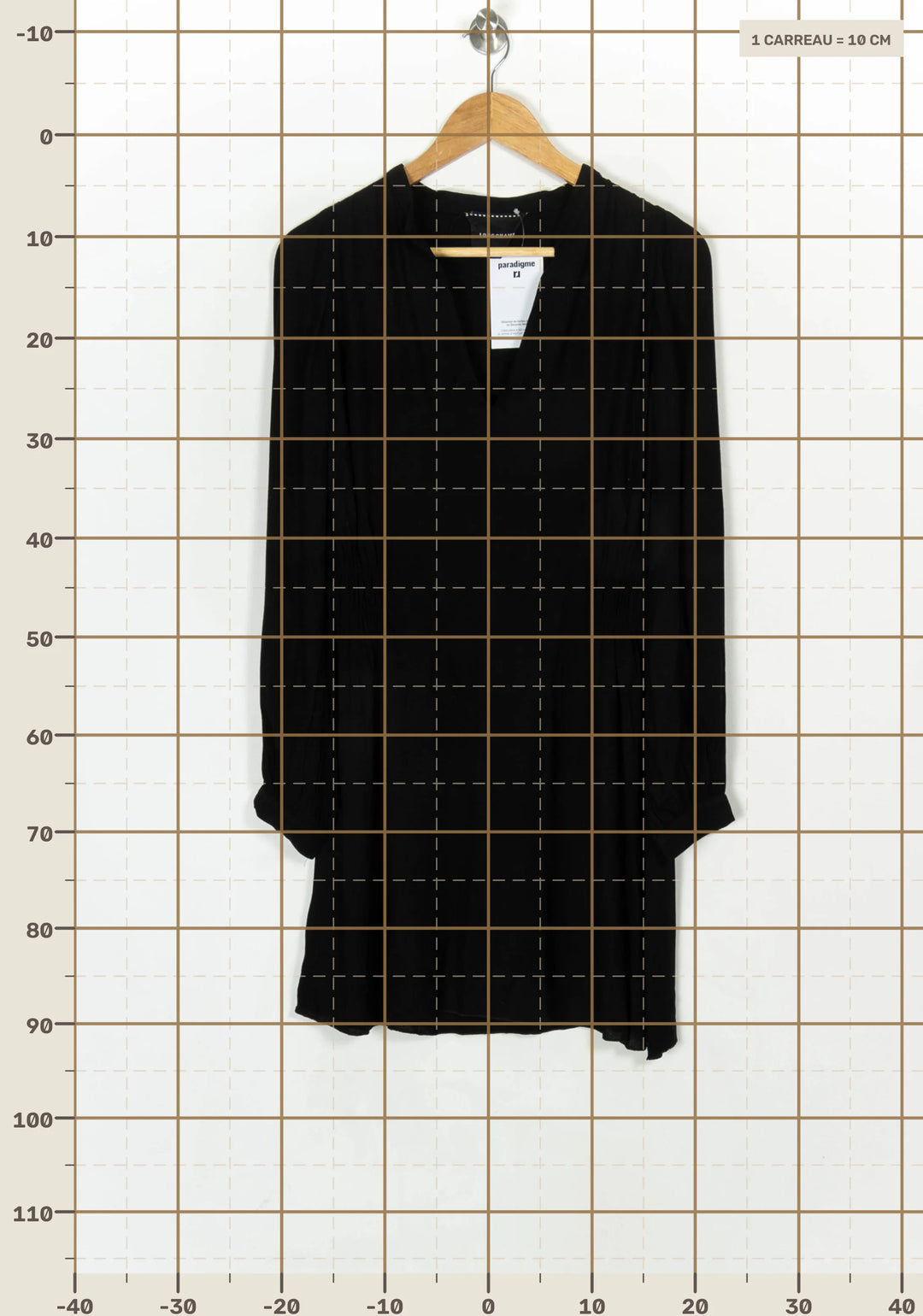 Robe Midi Noire - Taille M/38 de la marque Longchamp | PARAD124098 - Vendu par Paradigme - Image 4