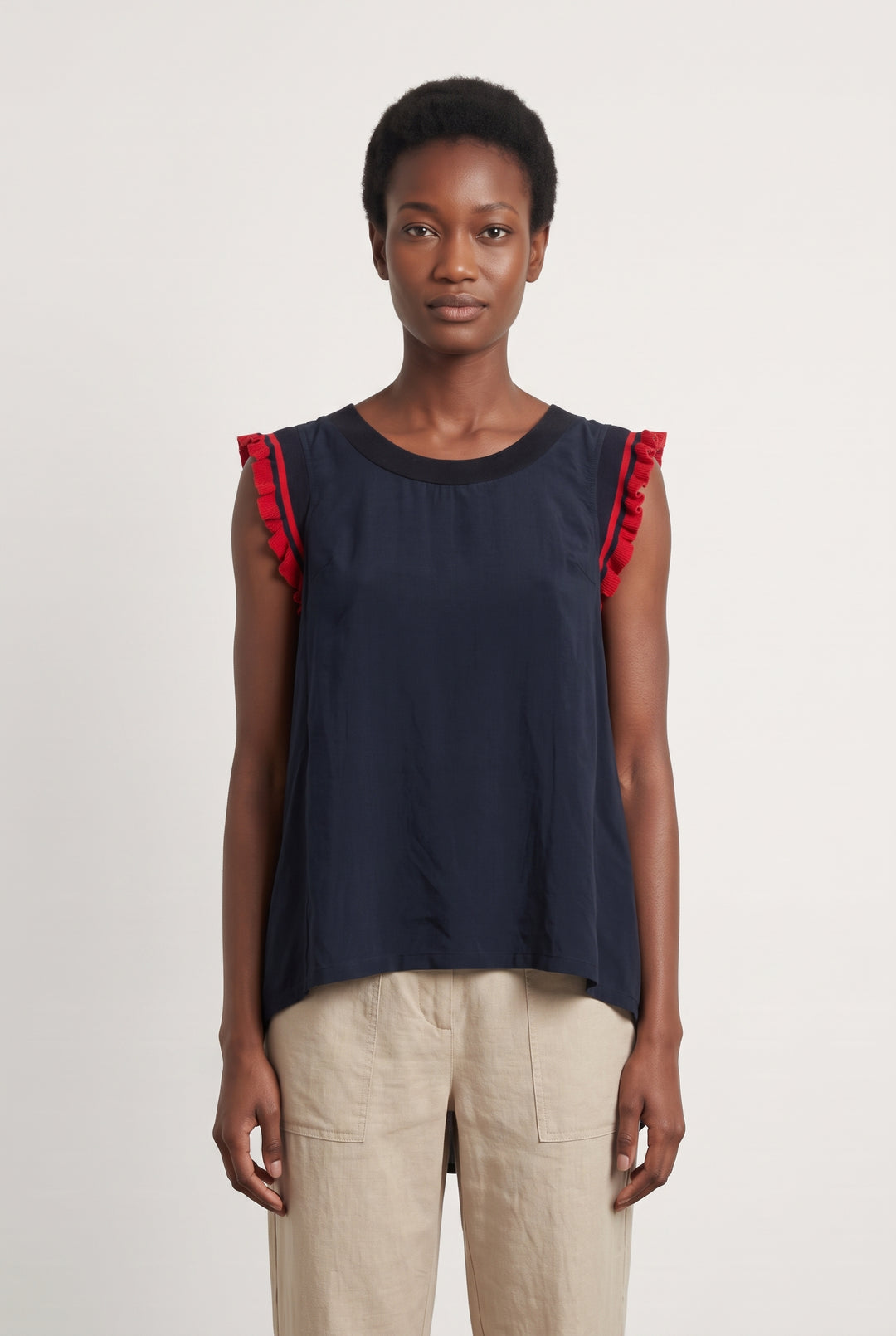 Tee-Shirt Sans Manches Bleu - Taille M/38 de la marque Claudie Pierlot | PARAD124101 - Vendu par Paradigme - Image 1