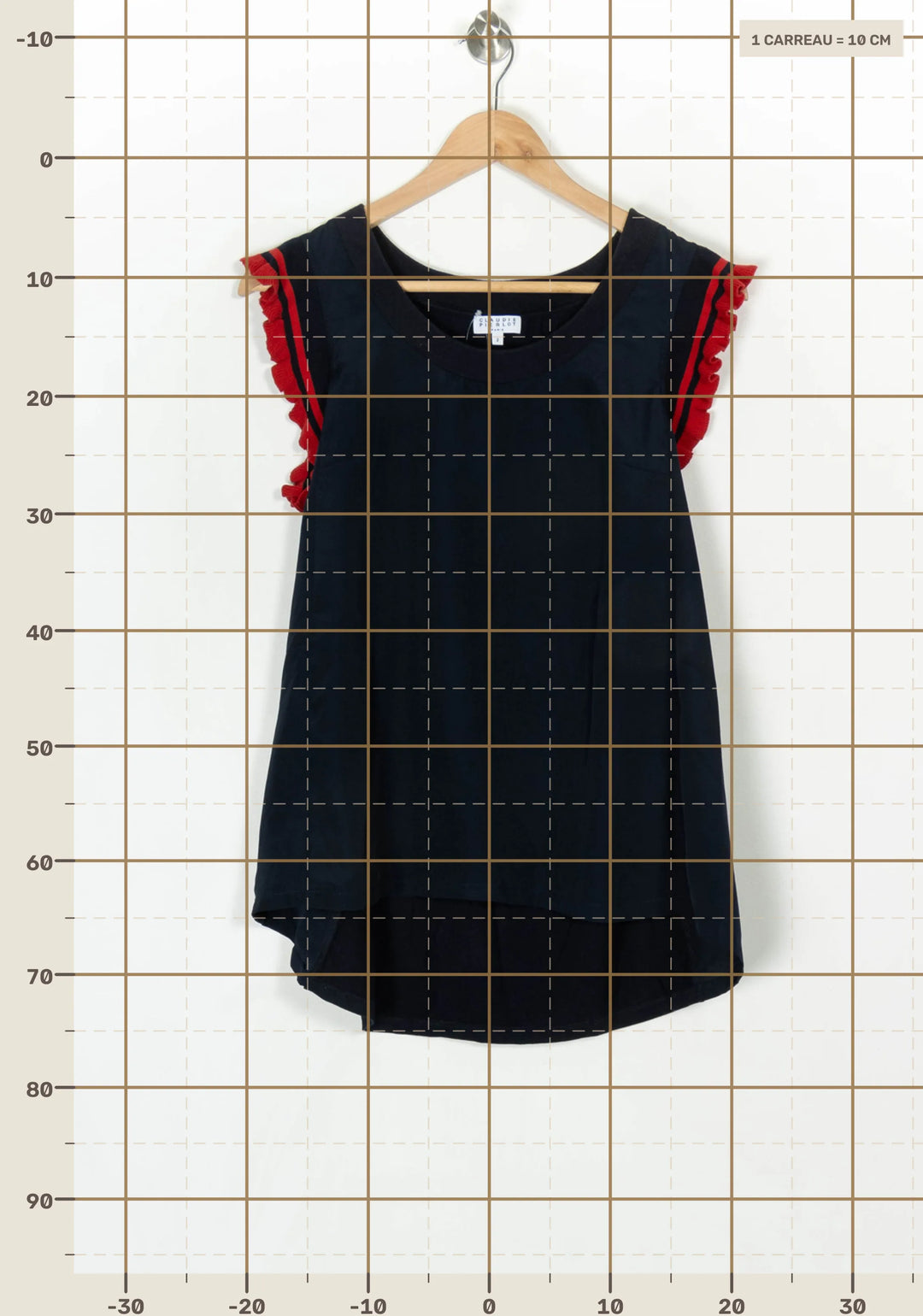Tee-Shirt Sans Manches Bleu - Taille M/38 de la marque Claudie Pierlot | PARAD124101 - Vendu par Paradigme - Image 4