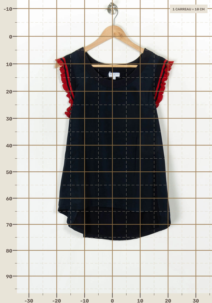 Tee-Shirt Sans Manches Bleu - Taille M/38 de la marque Claudie Pierlot | PARAD124101 - Vendu par Paradigme - Image 4