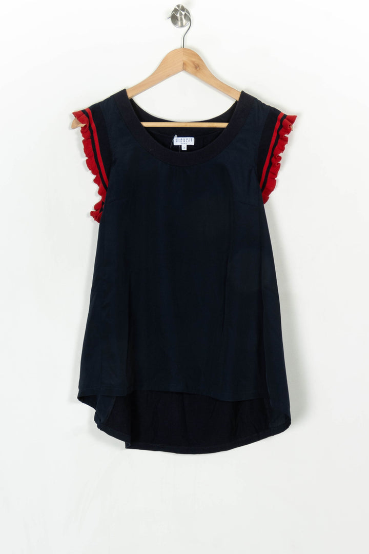 Tee-Shirt Sans Manches Bleu - Taille M/38 de la marque Claudie Pierlot | PARAD124101 - Vendu par Paradigme - Image 2