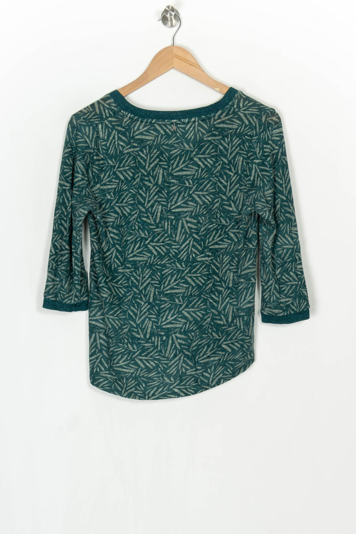 Tee-Shirt À Manches Longues Vert Et Beige - Taille S/36 de la marque Sud express | PARAD124107 - Vendu par Paradigme - Image 5