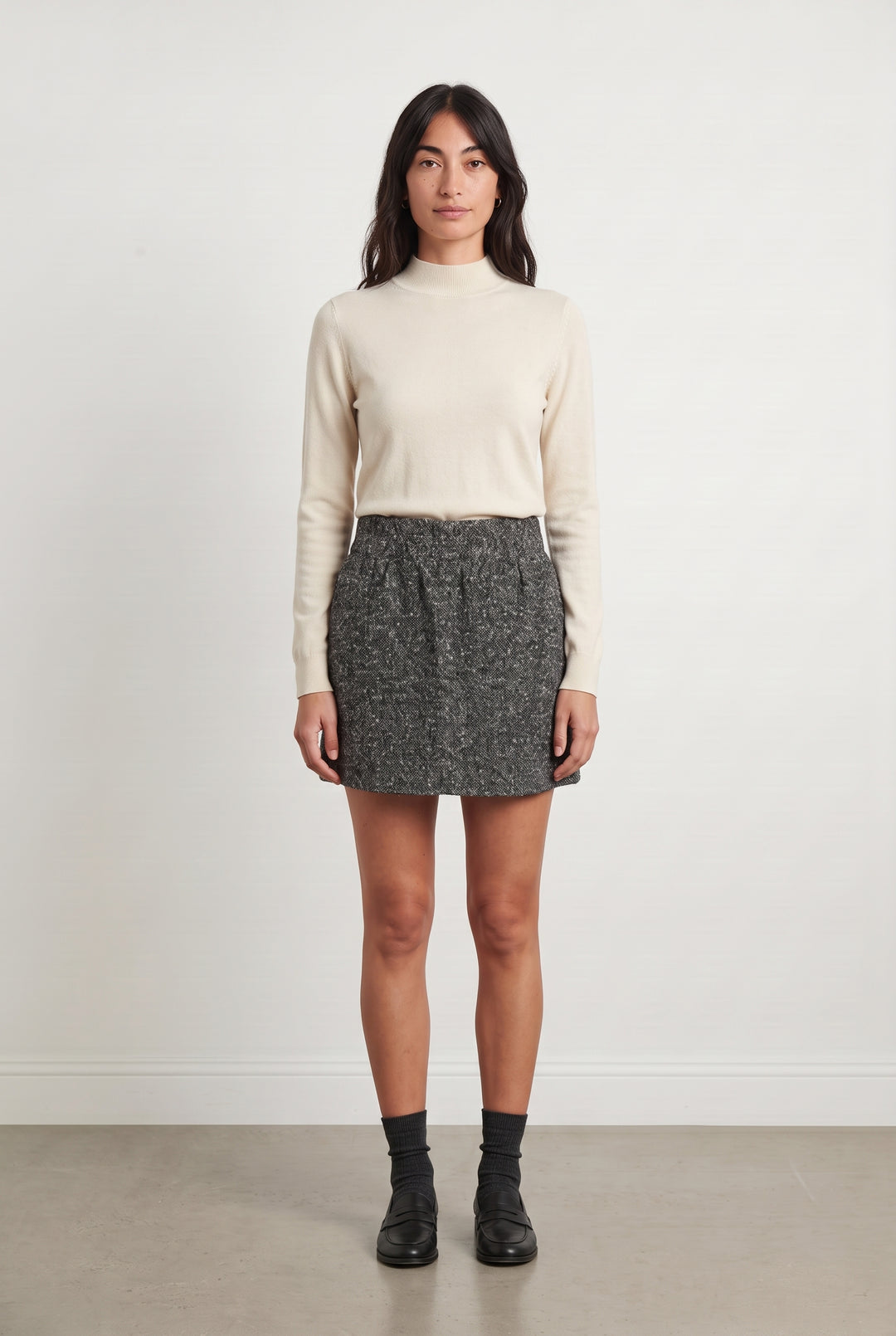 Jupe Midi Grise - Taille M/38 de la marque Rosaé Paris | PARAD124110 - Vendu par Paradigme - Image 1
