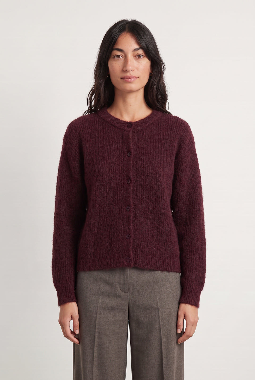 Gilet Bordeaux - Taille M/38 de la marque La Fée Maraboutée | PARAD124112 - Vendu par Paradigme - Image 1