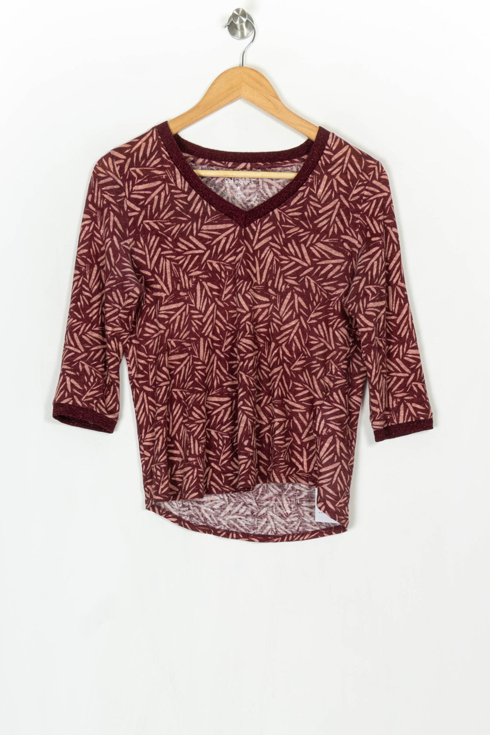 Tee-shirt Bordeaux et Rose - Taille S/36 de la marque Sud express | PARAD124113 - Vendu par Paradigme - Image 2