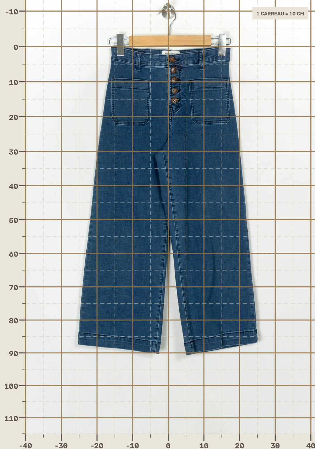 Jean Large Bleu - Taille M/38 de la marque La Petite Etoile | PARAD124123 - Vendu par Paradigme - Image 4