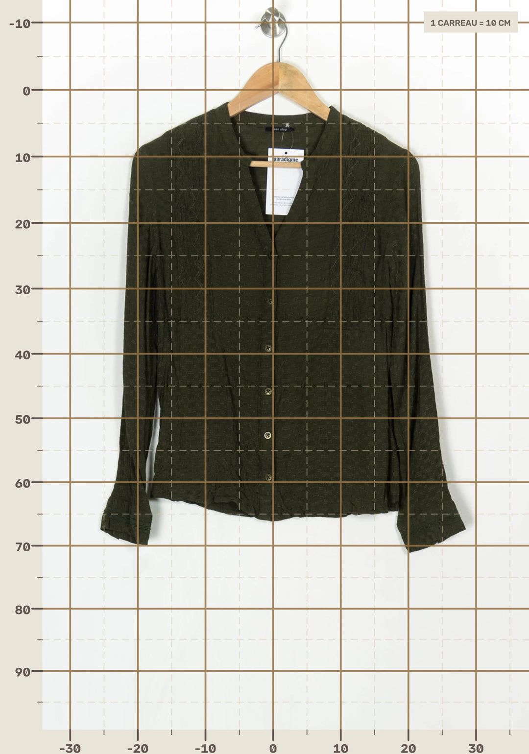 Gilet Vert sombre - Taille S/36 de la marque One Step | PARAD124124 - Vendu par Paradigme - Image 4