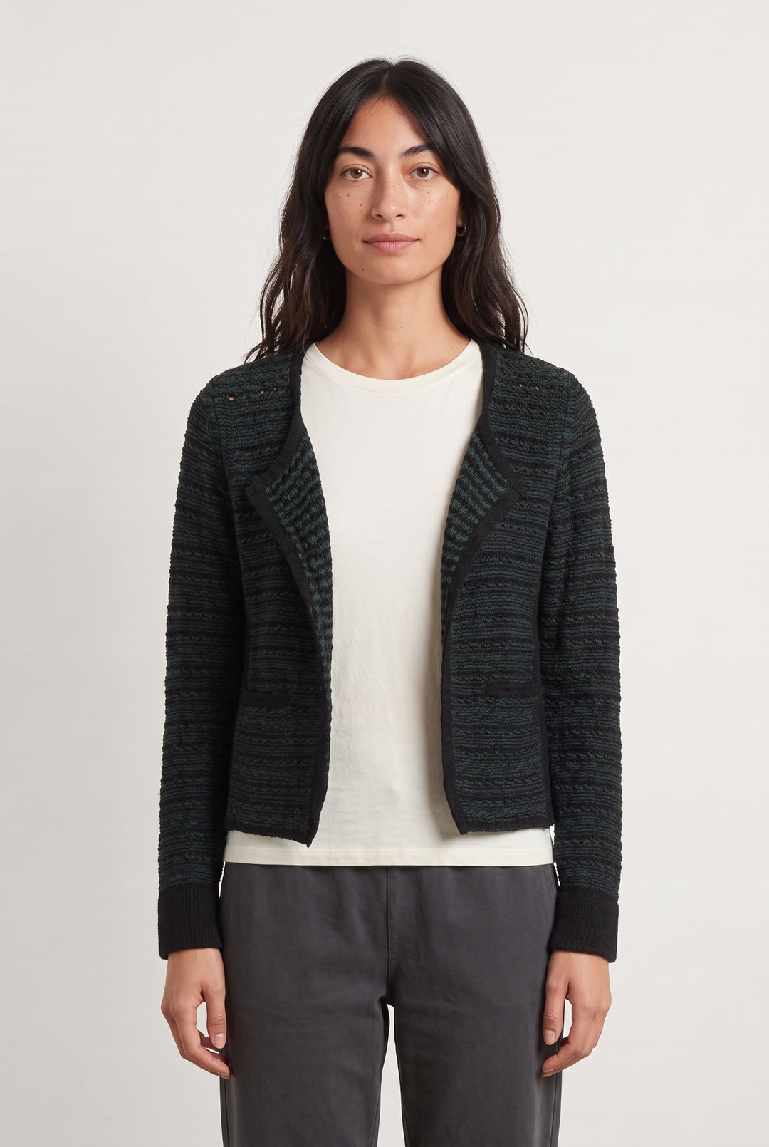 Cardigan Vert et Noir - Taille S/36 de la marque Comptoir des Cotonniers | PARAD124125 - Vendu par Paradigme - Image 1