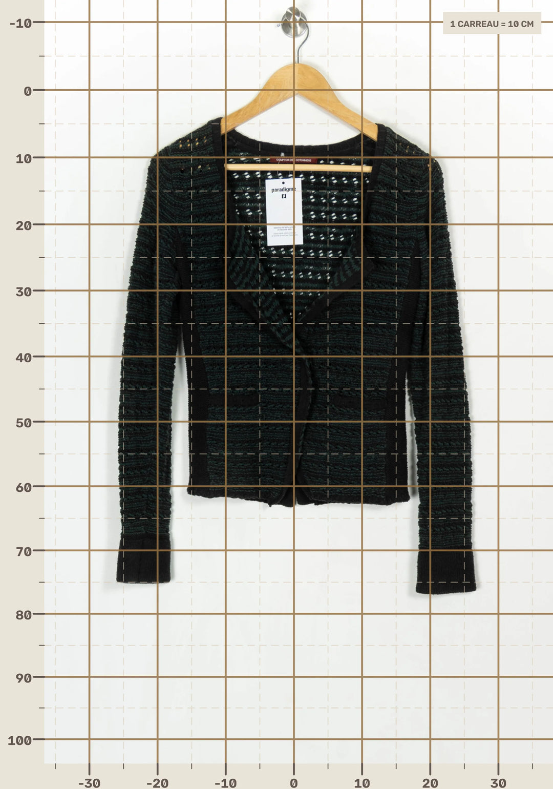 Cardigan Vert et Noir - Taille S/36 de la marque Comptoir des Cotonniers | PARAD124125 - Vendu par Paradigme - Image 4