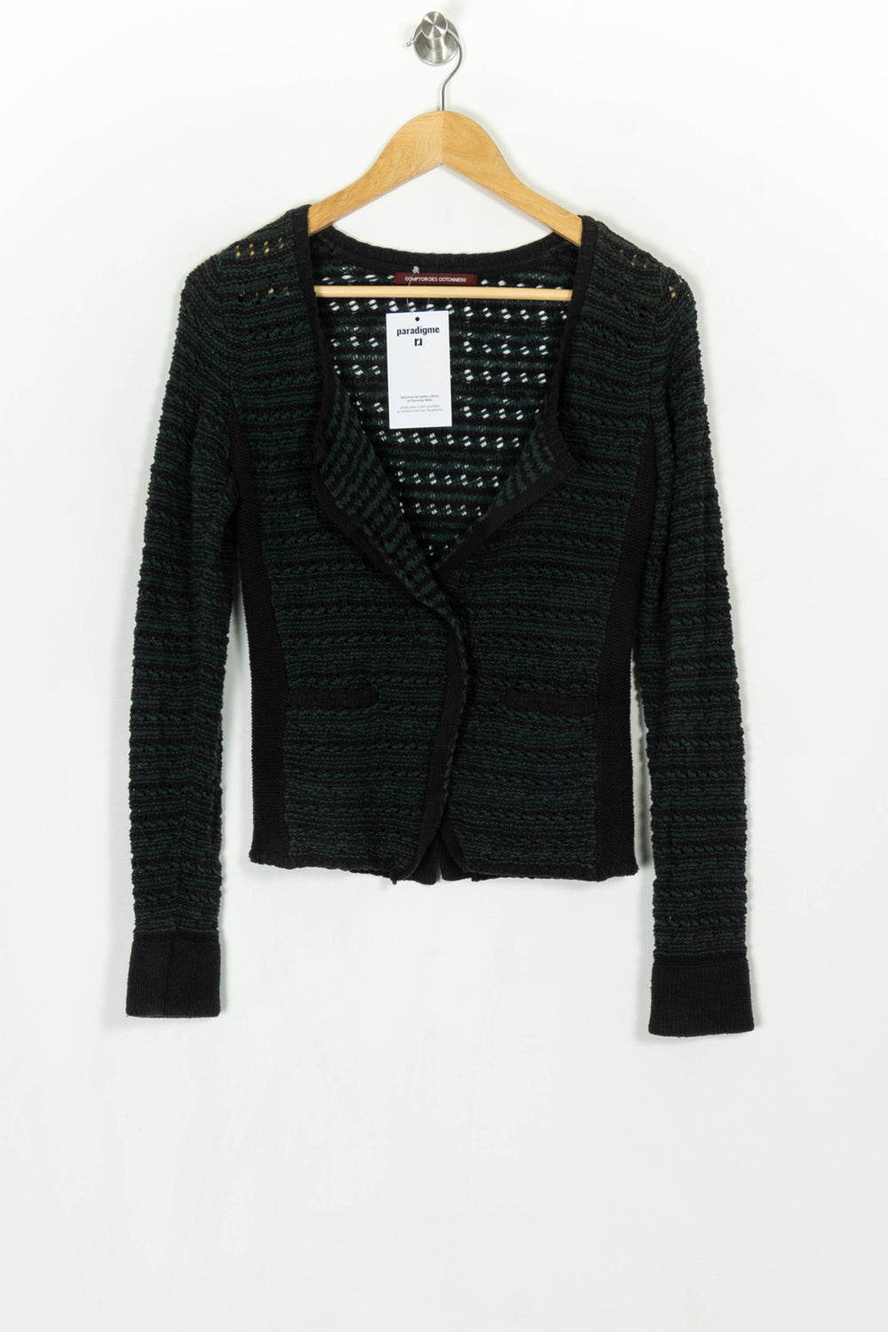 Cardigan Vert et Noir - Taille S/36 de la marque Comptoir des Cotonniers | PARAD124125 - Vendu par Paradigme - Image 2