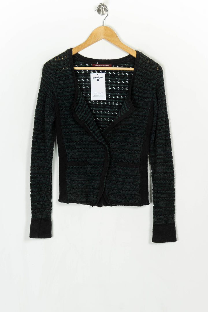 Cardigan Vert et Noir - Taille S/36 de la marque Comptoir des Cotonniers | PARAD124125 - Vendu par Paradigme - Image 2
