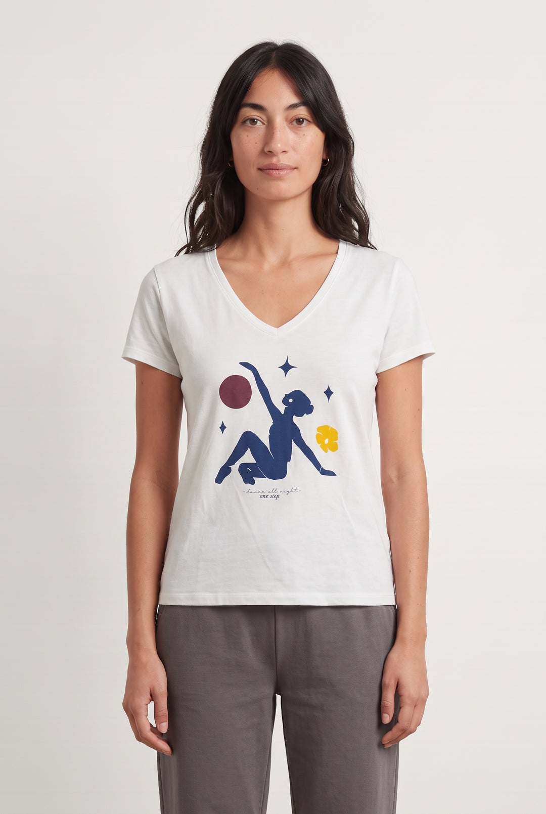 Tee-shirt Blanc et Bleu - Taille M/38 de la marque One Step | PARAD124126 - Vendu par Paradigme - Image 1