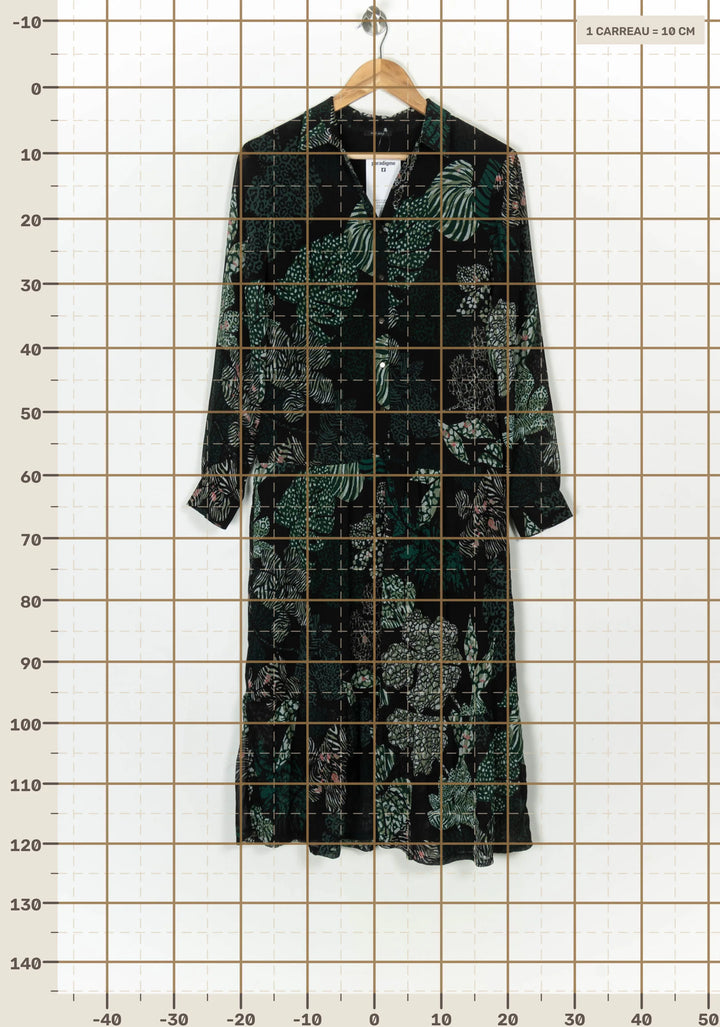Robe Longue Noire et Verte - Taille S/36 de la marque One Step | PARAD124128 - Vendu par Paradigme - Image 4