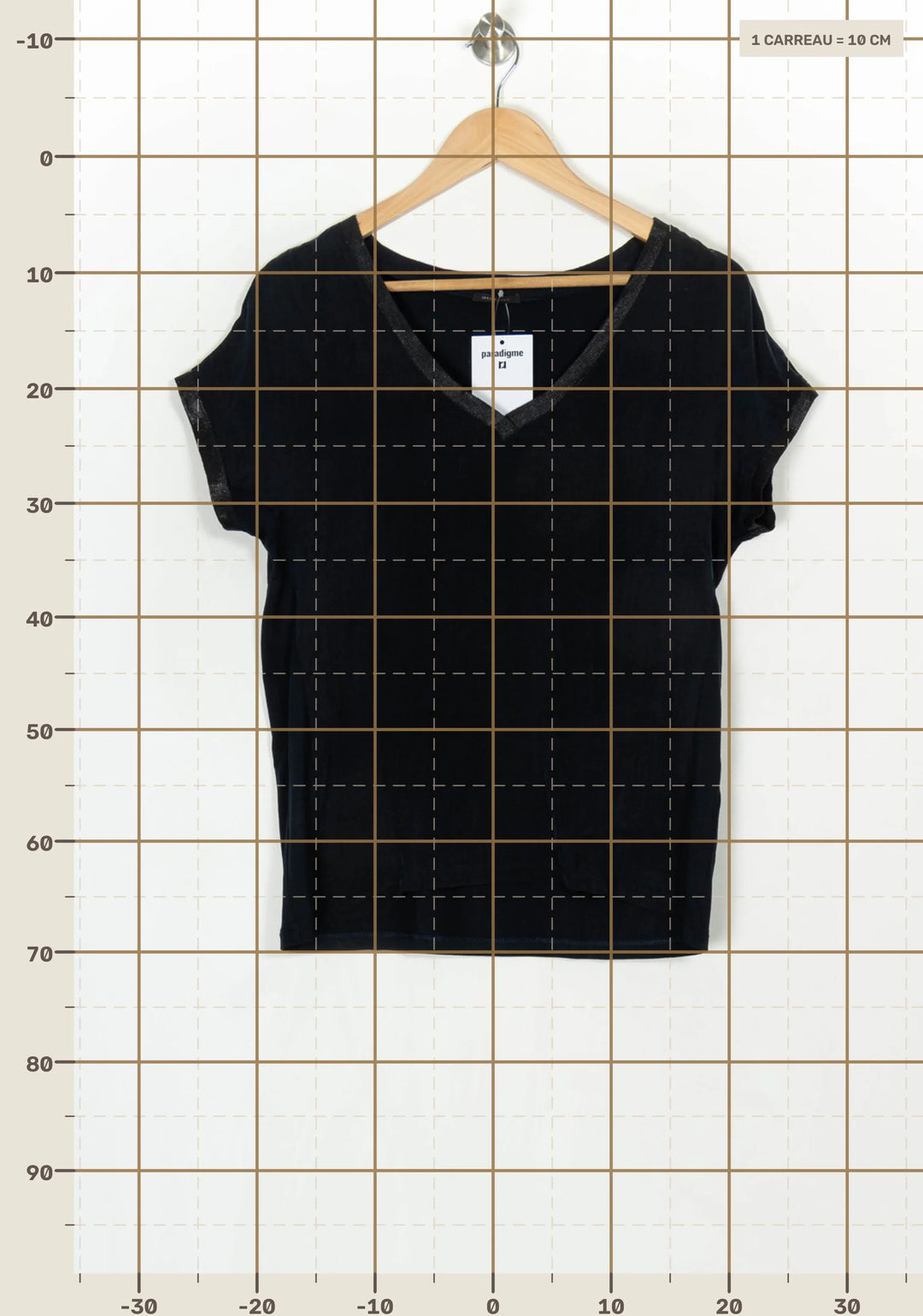 T-shirt Noir - Taille S/36 de la marque IKKS | PARAD124131 - Vendu par Paradigme - Image 4
