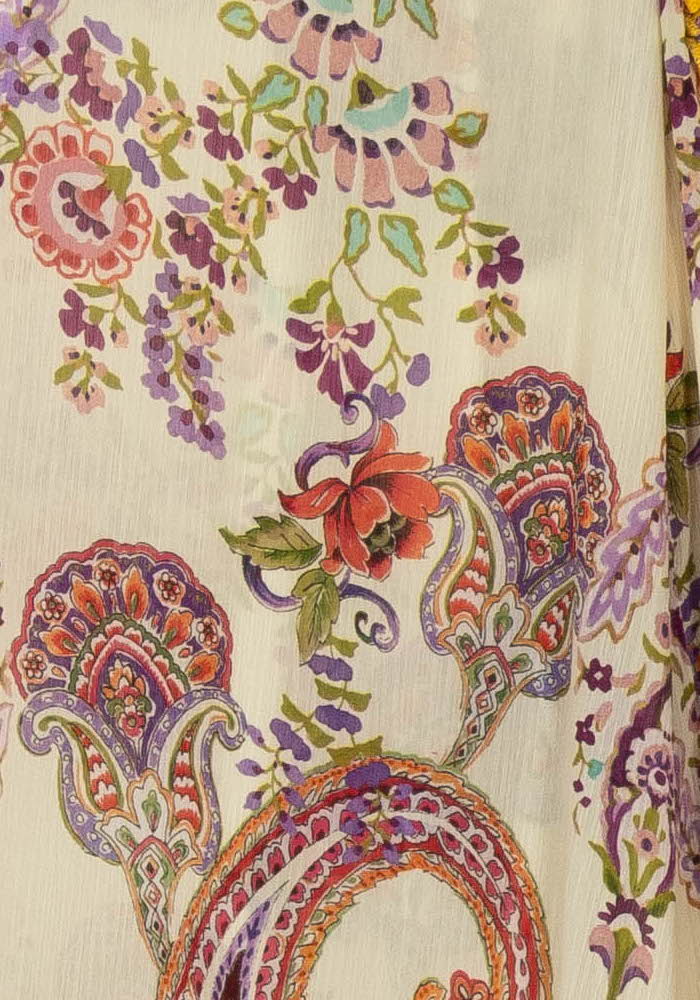 Robe Midi Jaune et Rose - Taille XS/34 de la marque Indies | PARAD124133 - Vendu par Paradigme - Image 3