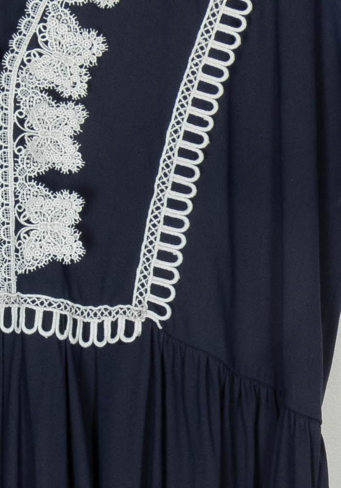 Robe Courte Bleu Marine - Taille L/40 de la marque Indies | PARAD124141 - Vendu par Paradigme - Image 3