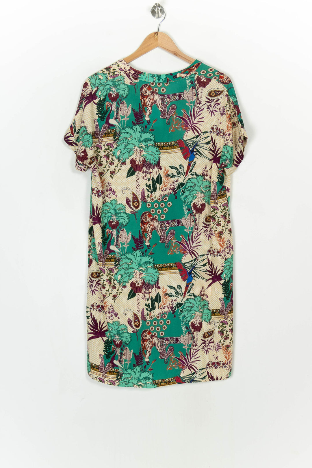 Robe Verte et Écrue - Taille XL/42 de la marque La Fée Maraboutée | PARAD124144 - Vendu par Paradigme - Image 5