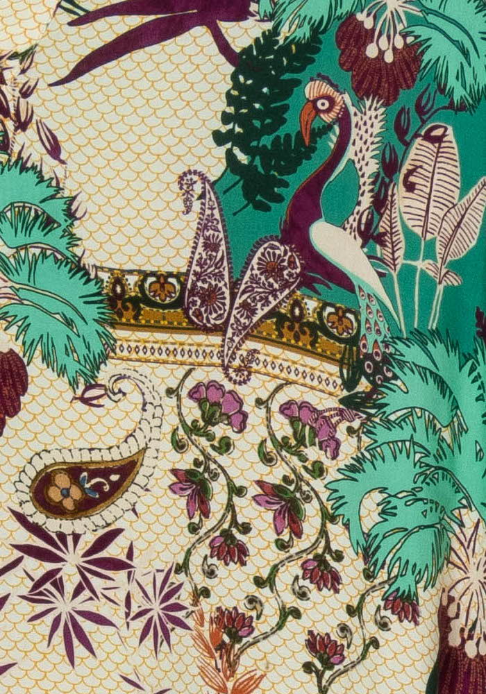 Robe Verte et Écrue - Taille XL/42 de la marque La Fée Maraboutée | PARAD124144 - Vendu par Paradigme - Image 3