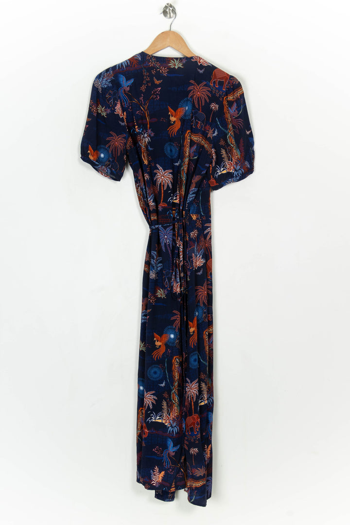 Robe Longue Bleue et Orange - Taille XL/42 de la marque La Fée Maraboutée | PARAD124147 - Vendu par Paradigme - Image 5