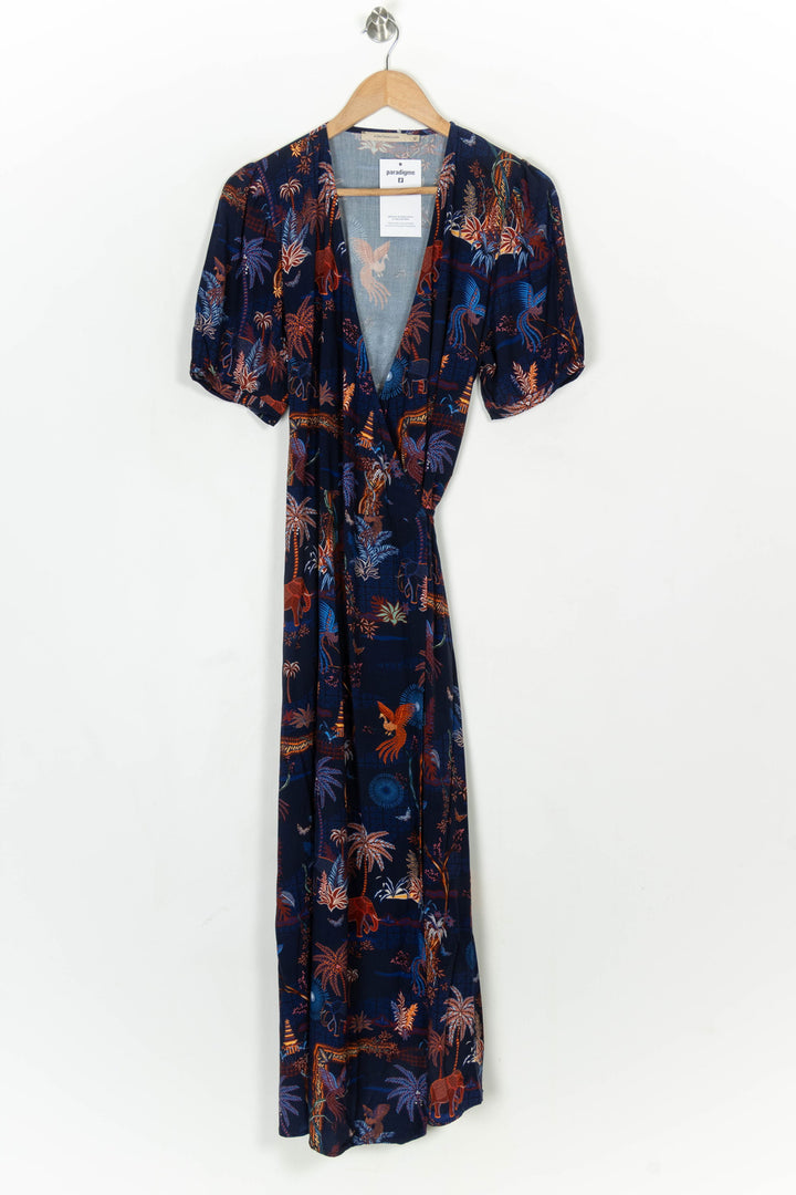 Robe Longue Bleue et Orange - Taille XL/42 de la marque La Fée Maraboutée | PARAD124147 - Vendu par Paradigme - Image 2