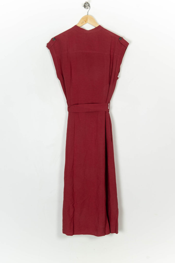Robe Chemise Bordeaux - Taille XL/42 de la marque La Fée Maraboutée | PARAD124148 - Vendu par Paradigme - Image 5