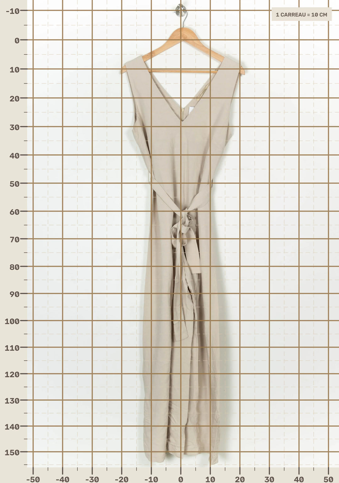 Combinaison Sans Manches Beige - Taille XL/42 de la marque La Fée Maraboutée | PARAD124149 - Vendu par Paradigme - Image 4
