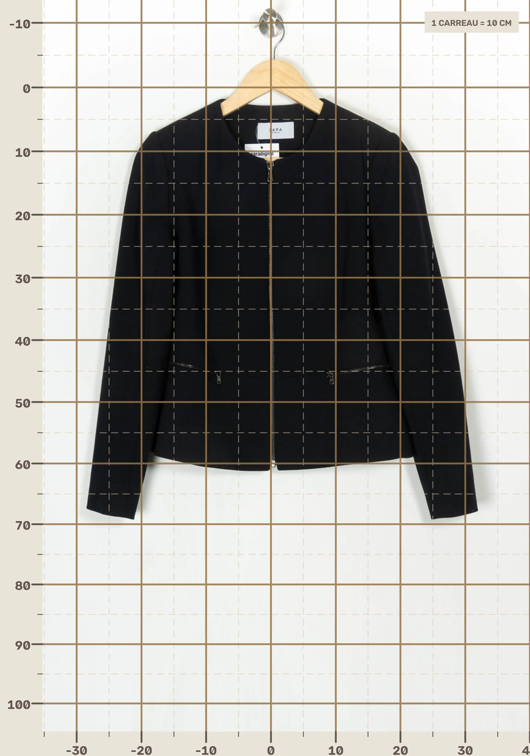 Veste Noire - Taille M/38 de la marque ZAPA | PARAD124156 - Vendu par Paradigme - Image 4