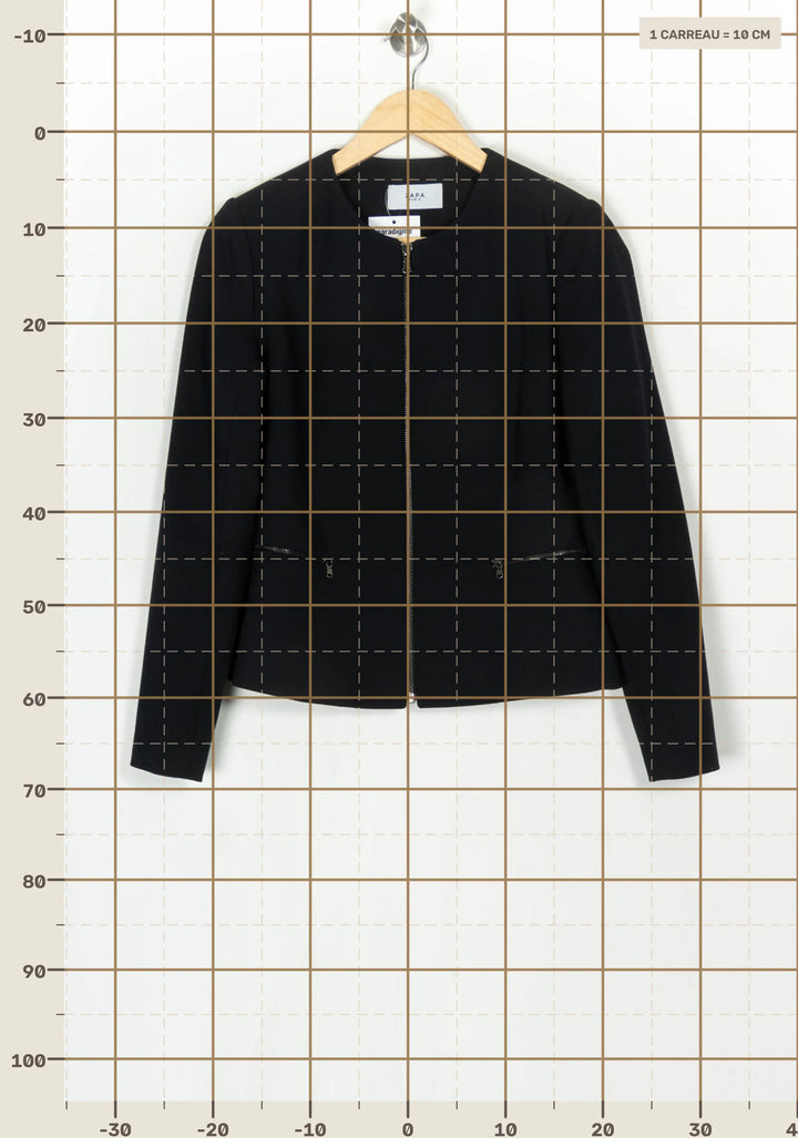 Veste Noire - Taille M/38 de la marque ZAPA | PARAD124156 - Vendu par Paradigme - Image 4