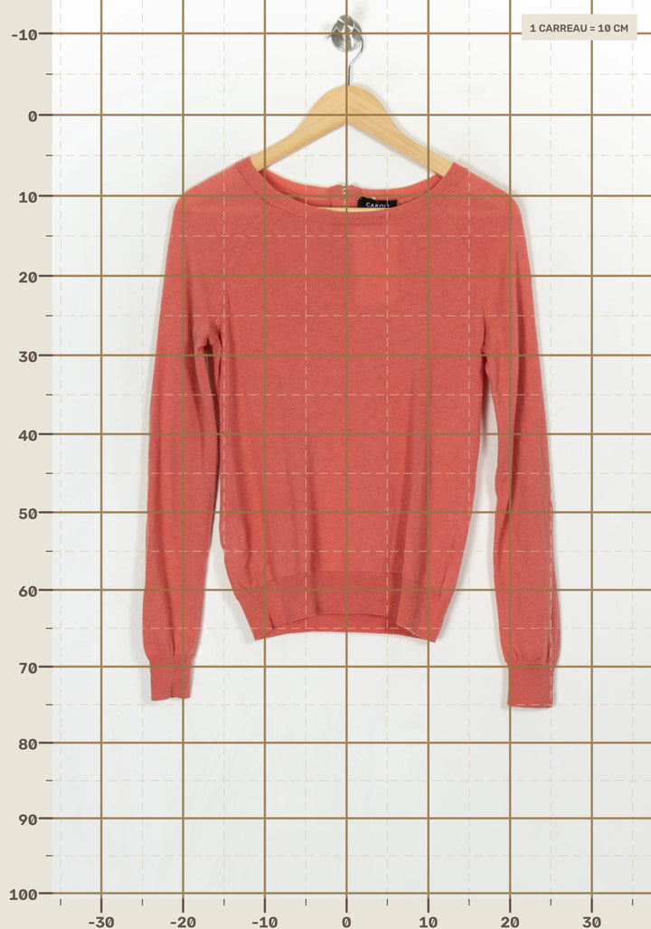 Pull Corail - Taille S/36 de la marque Caroll | PARAD124166 - Vendu par Paradigme - Image 4