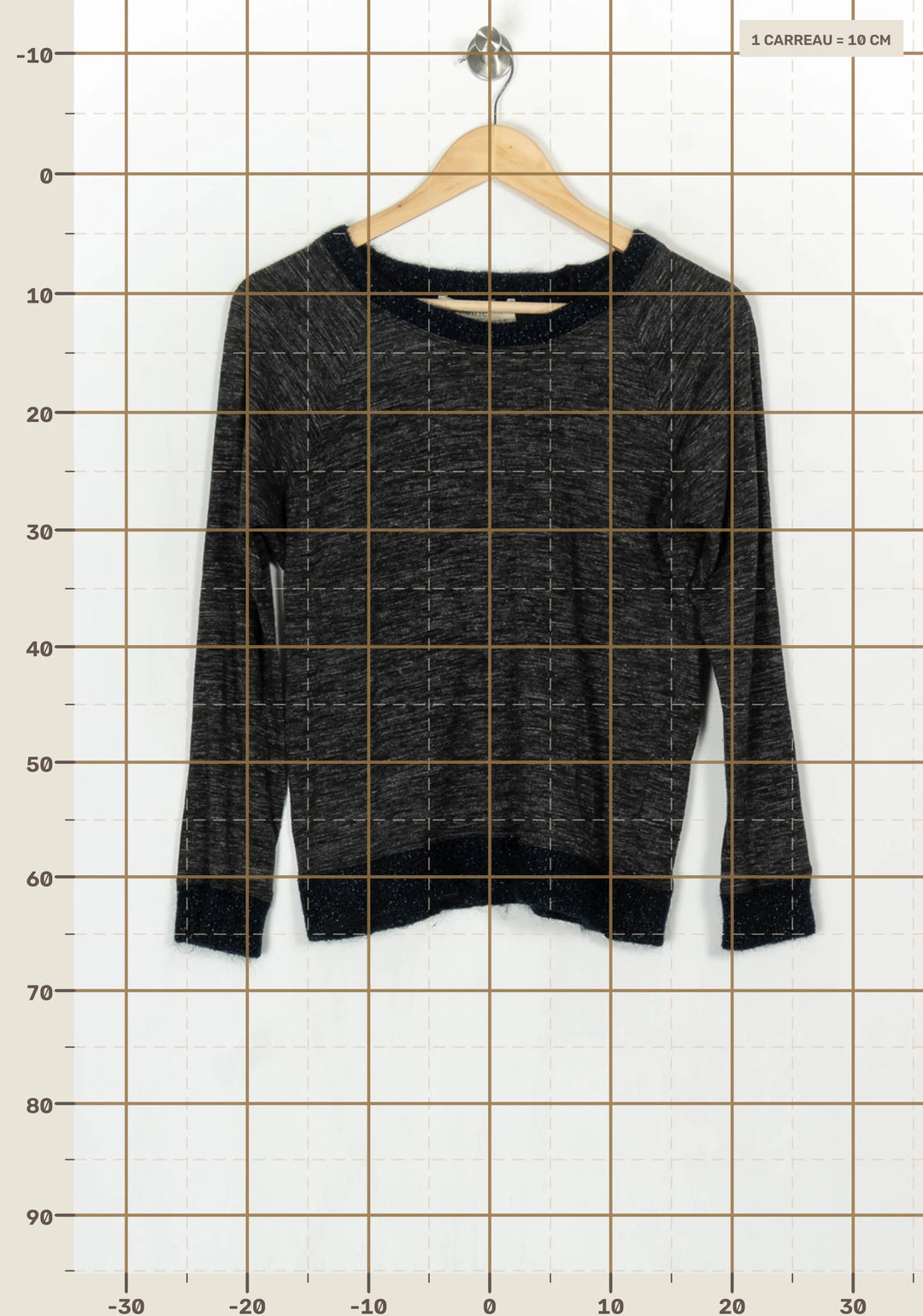 Pull Gris et Noir - Taille S/36 de la marque Vanessa Bruno - Athé | PARAD124167 - Vendu par Paradigme - Image 4