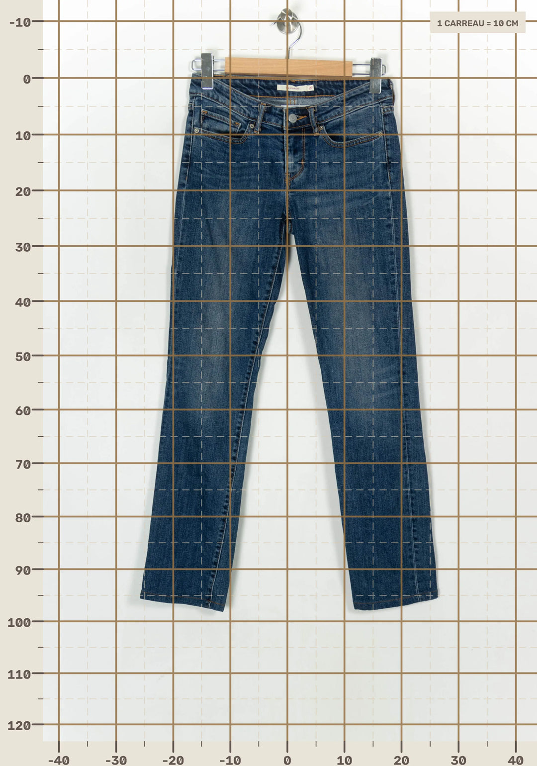Jean Droit Bleu - Taille S/36 de la marque Levi&